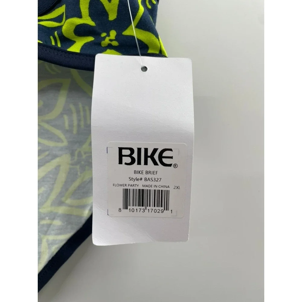 Bike Athletic Underwear Men's 2XL Flower Party Stretch Elastic Waist Brief‎ NWT